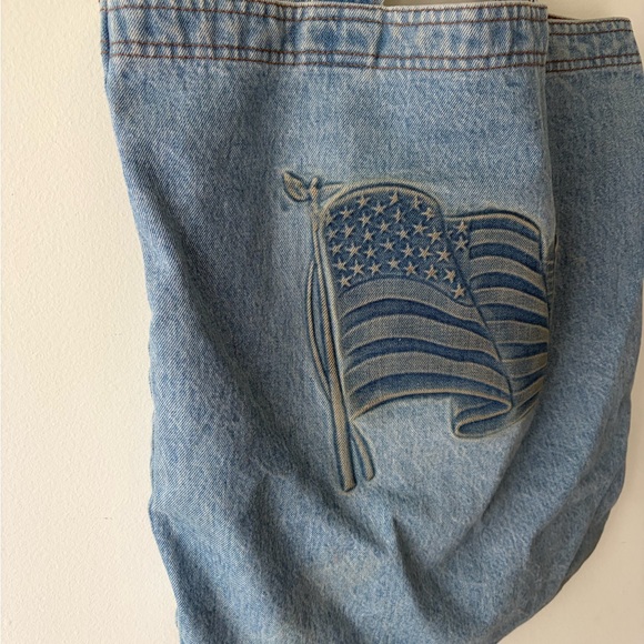 Vintage Denim American Flag Tote - Picture 4 of 11